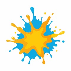 illustration of a splash of paint on white background