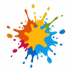 ink splashes illustration on white background