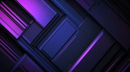 Fototapeta premium Abstract Purple and Black Geometric Design