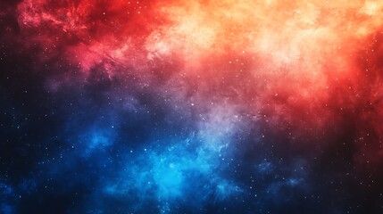 Celestial Nebula Red Blue Cosmic Cloudscape
