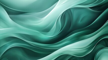 Fototapeta premium Abstract Teal Waves Flowing Seamlessly Together