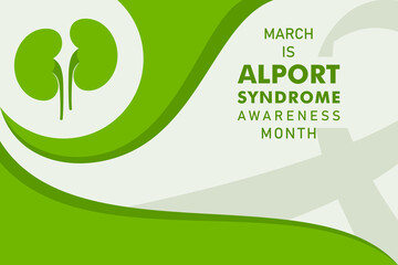 Vector illustration for Alport Awareness Month which is held in the month of March every year, it spreads awareness of a rare genetic disease called Alport syndrome