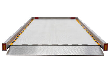 Metal loading dock ramp isolated with transparent background