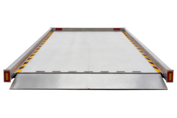 Metal loading dock ramp isolated with transparent background