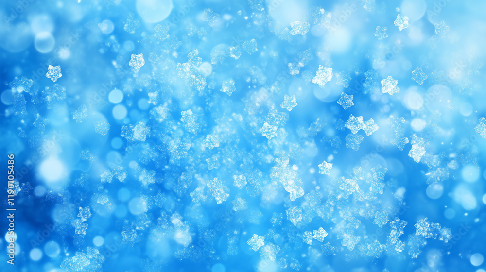 Poster winter wonderland: sparkling snowflakes and shimmering bokeh. a mesmerizing image of countless snowf