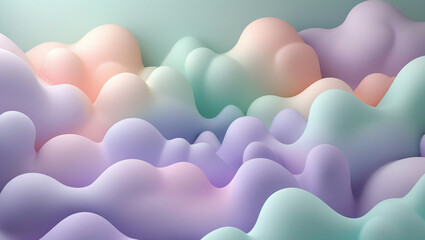 A high-resolution background featuring a dreamy pastel gradient with muted tones of mint, lavender, and soft peach, designed to create a modern aesthetic.