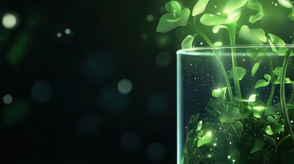 Illuminated vertical farming towers with transparent walls urban garden futuristic green technology indoor environment close-up view sustainable agriculture