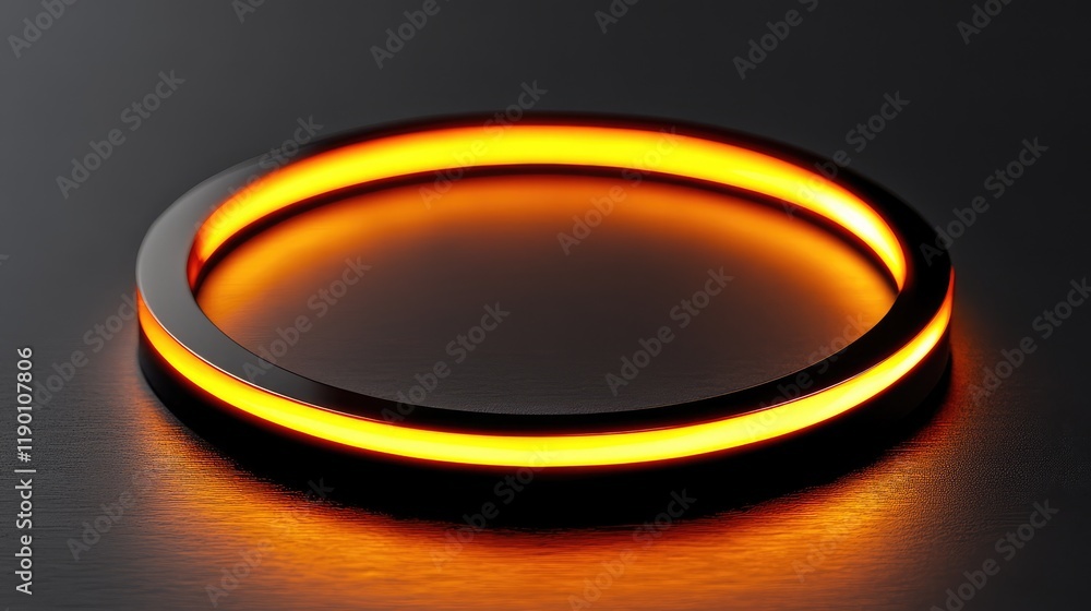 Poster a glowing abstract custom shape light in the center of the frame with room for text around it