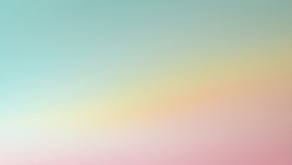 Obraz premium A high-resolution background featuring a modern pastel gradient that transitions from soft aqua to pale yellow and peachy pink, designed to create a smooth and minimalist feel.