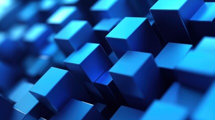 Fototapeta premium Abstract Blue Cubes