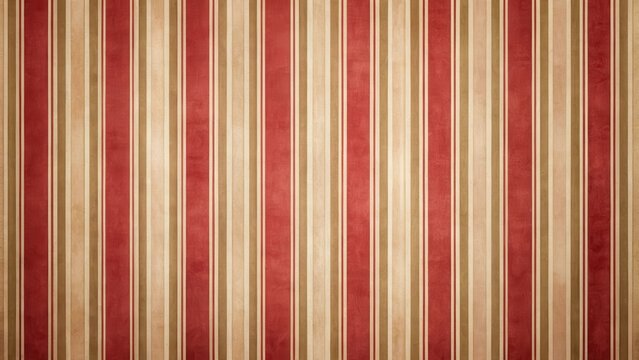 Fototapeta Classic red and cream striped wallpaper with subtle sheen, soft hues