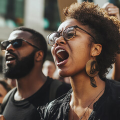 African American Protesters Advocating for Justice: Black History Month