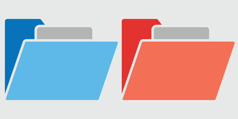 Fototapeta premium computer file folder icon. Document, attachment, folder, page icon symbol. Archive storage icon. Vector illustration.