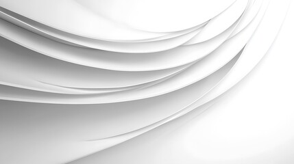 Abstract White Curving Layers Design