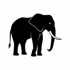 vector-silhouette-of-African-elephant-4