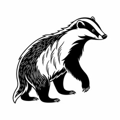 vector-silhouette-of-badger-