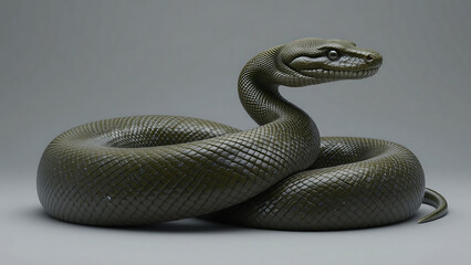 Fototapeta premium Studio Shot of a Green Anaconda