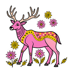 Vector-silhouette-of-elk art