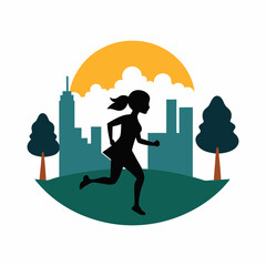vector-silhouette-of-girl-athlete-running-on 1