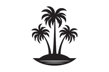 Obraz premium palm tree silhouette