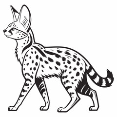 vector-silhouette-of-serval