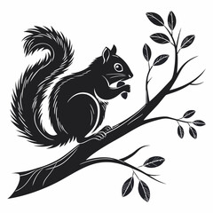 
vector-silhouette-of-squirrel
