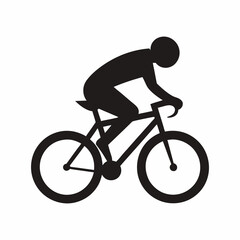 Naklejka premium vector-silhouette-of-the-rider-is-leaning-forward-