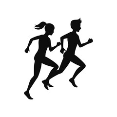 vector-silhouette-of-young-pea vector-illustration moving 