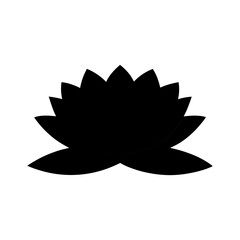 Vector silhouette of Water Lily