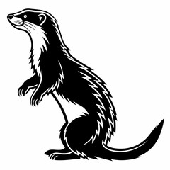 vector-silhouette-of-weasel