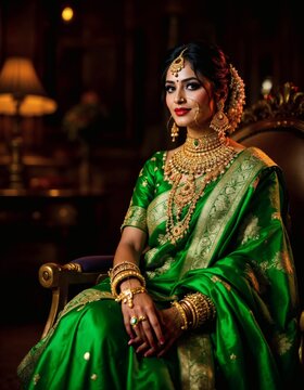 Beautiful Indian woman in traditional dress