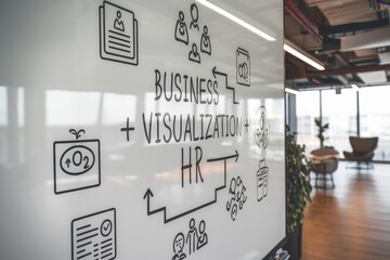 Business Visualization and Human Resources Workflow Diagram