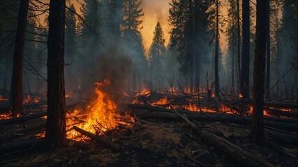 fire in the forest