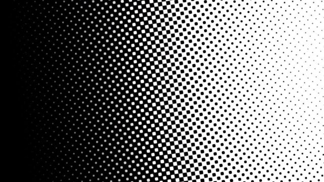 A halftone image composed of varying-sized dots arranged in a pattern. These dots and shades form the image, providing a visually unique and artistic effect