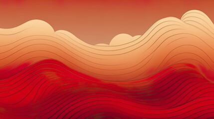 organic asian japanese line wave pattern oriental pattern traditional copy space with white background