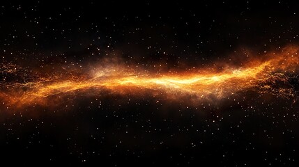 Obraz premium Abstract gold fire background with sparks and bokeh