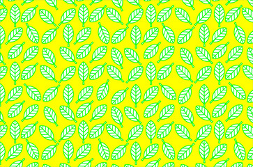 Seamless pattern of leaf flat design for background and wallpaper. Isolated concept.