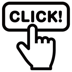 クリックボタンを押す指