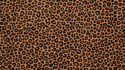 A close-up pattern of leopard spots on a textured, tan background, showcasing the distinctive black rosettes typical of leopard fur.