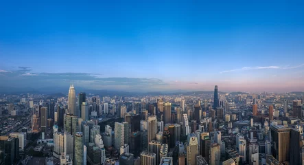 Fototapete Rund Generated imagDaytime aerial view of Kuala Lumpur cityscape. Beautiful of cityscape at Kuala Lumpur, Malaysia. © Kinsei