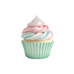 Delicious Pastel Cupcake with Swirled Frosting