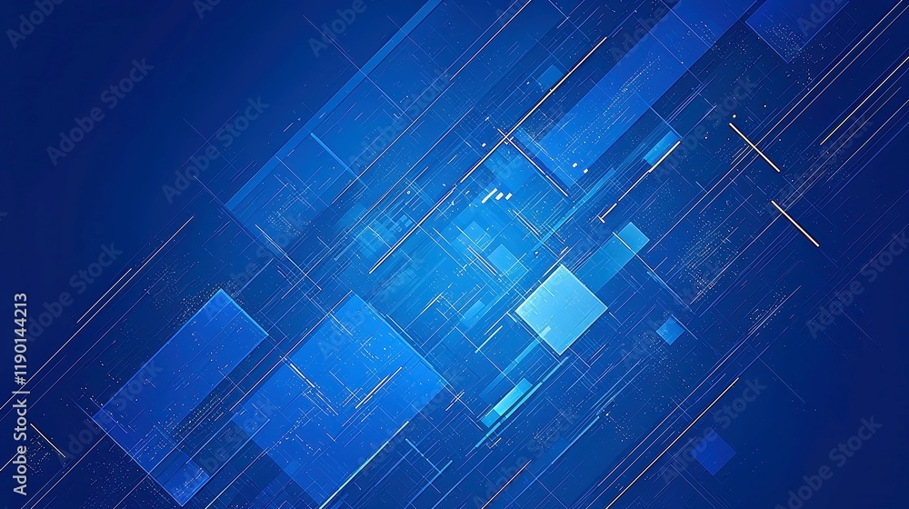 Poster abstract blue gradient with smooth transitions, deep azure tones blending seamlessly, evoking a sens