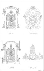 Indian God and goddess vector graphics  