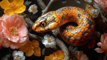 Obraz premium the serpent in the garden of eden genesis