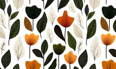 Abstract floral outlines, whimsical shapes, vibrant colors, intricate patterns, playful design, artistic expression, modern decor inspiration