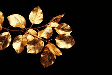 Fototapeta premium 金色の葉が際立つ美しい植物のディスプレイ