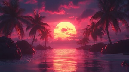 vibrant party poster island vibes and tropical core lov