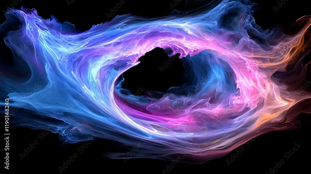 Poster vibrant abstract immersion, a dynamic interplay of colors and shapes evoking depth and movement, inv