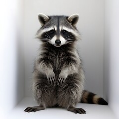 Obraz premium raccoon generative ai
