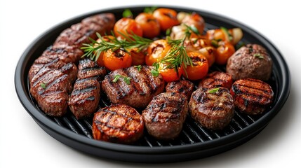 [Grilling Gatherings techniques seasonal grilling] Grilled Meat and Vegetable Tray for Buffet or BBQ Spread